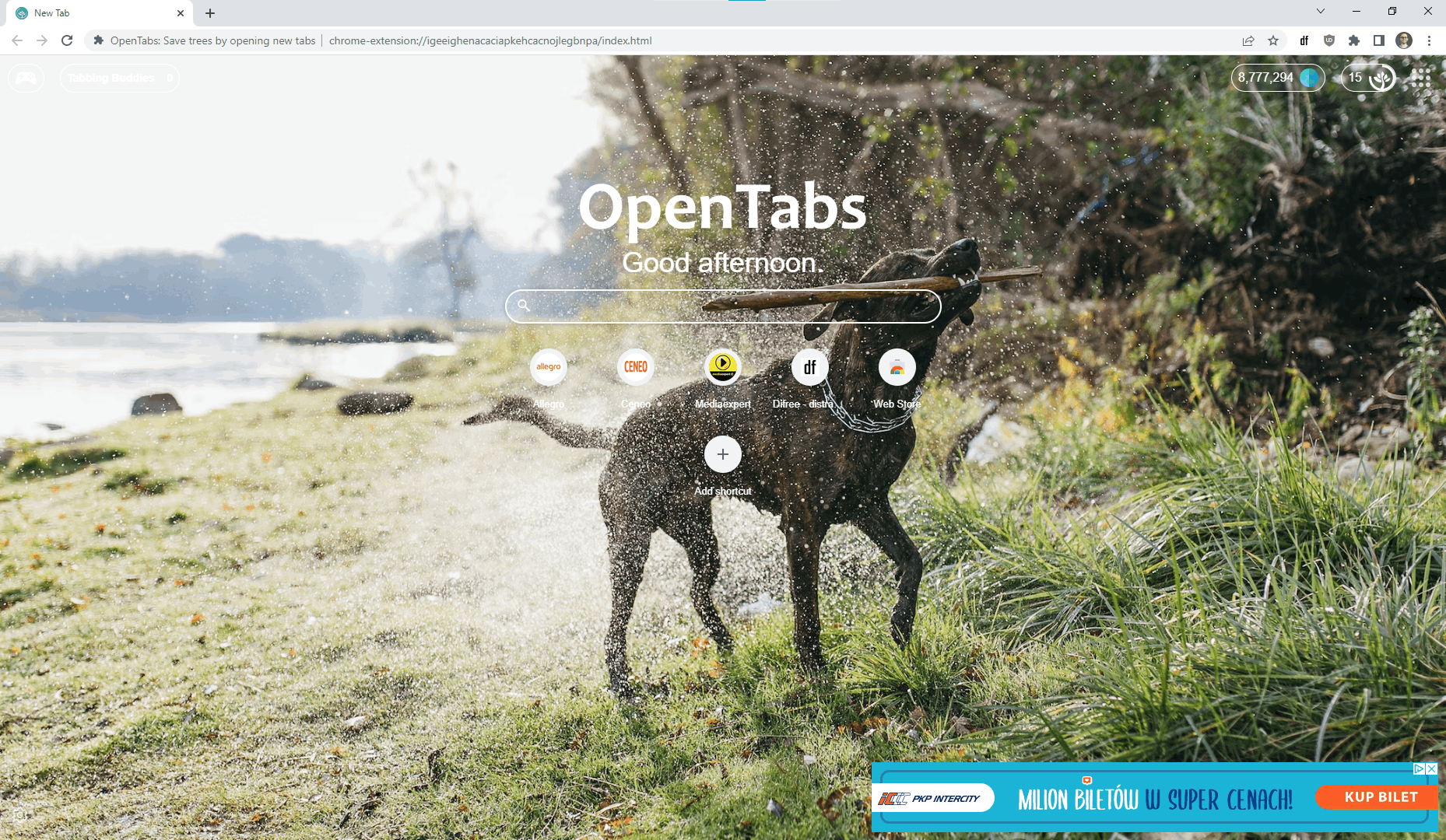 OpenTabs Start Page